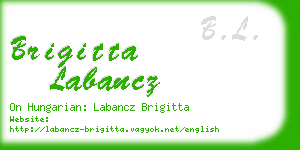 brigitta labancz business card